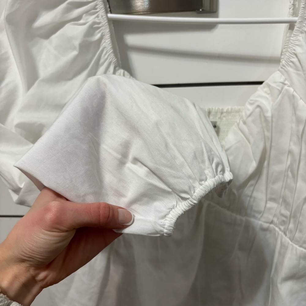 Abercrombie & Fitch White Blouse Top - Picture 4 of 5